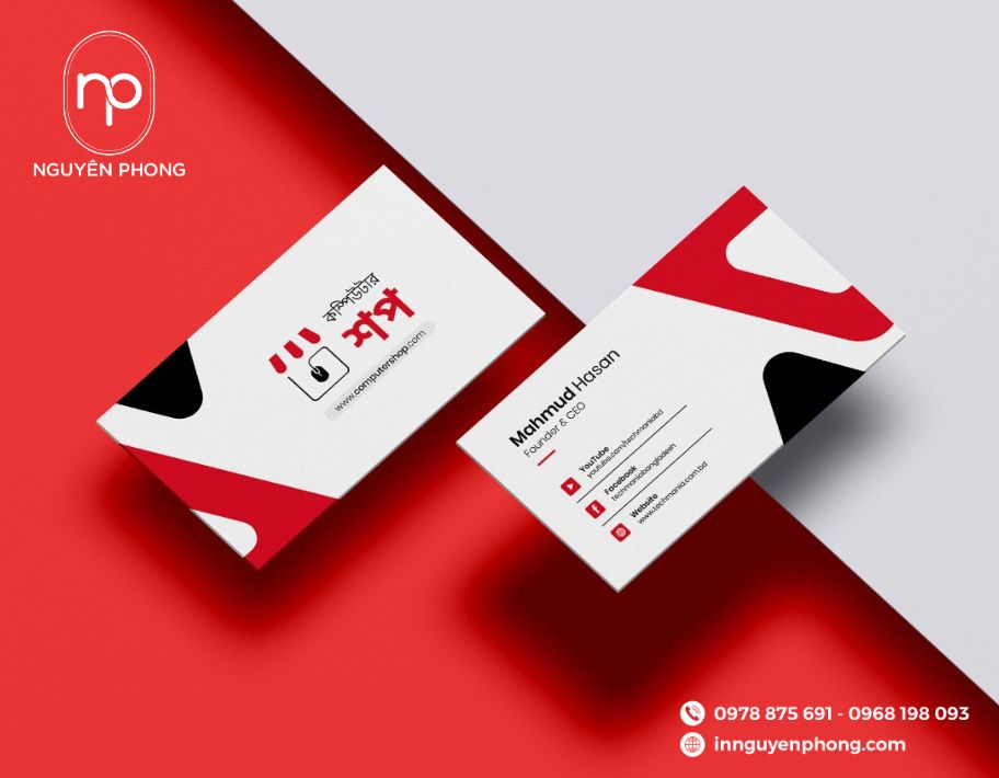 Logo in ấn trên card visit